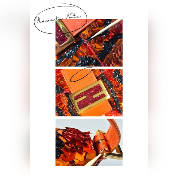 Fendi Baguette Sequin Beaded Tiger Stripes - Picture 14 of 14